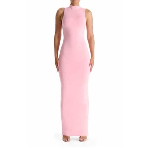 PreLoved Naked Wardrobe Pink Bae-sic Sleeveless Maxi Dress Size Large